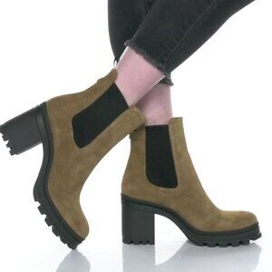 VERONICA BEARD Winnie Moss Lug Sole Boots